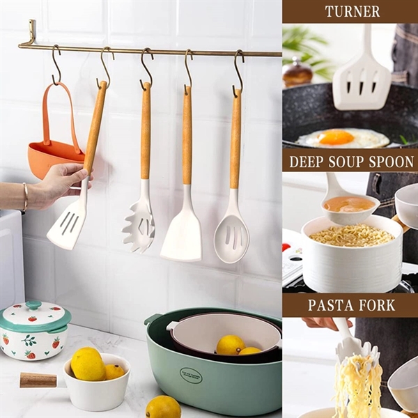 33 pcs Non-Stick Silicone Kitchen Cooking Utensils Set - 33 pcs Non-Stick Silicone Kitchen Cooking Utensils Set - Image 5 of 5