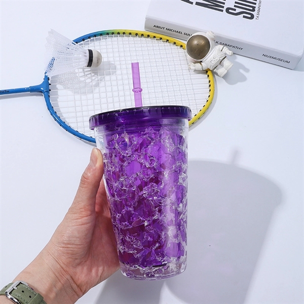 Plastic Cups with Straws - Plastic Cups with Straws - Image 2 of 3