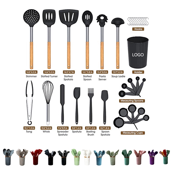 Silicone Cooking Utensils 12 Pcs - Silicone Cooking Utensils 12 Pcs - Image 0 of 5