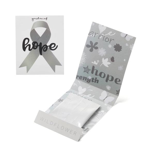 Gray Ribbon Garden of Hope Seed Matchbook - Gray Ribbon Garden of Hope Seed Matchbook - Image 0 of 1