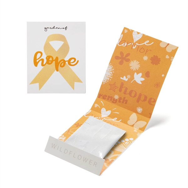 Orange Ribbon Garden of Hope Seed Matchbook - Orange Ribbon Garden of Hope Seed Matchbook - Image 0 of 1