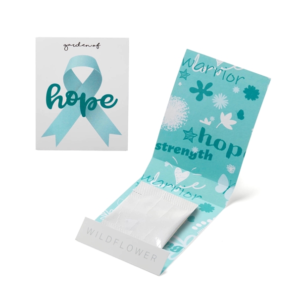 Teal Ribbon Garden of Hope Seed Matchbook - Teal Ribbon Garden of Hope Seed Matchbook - Image 0 of 1