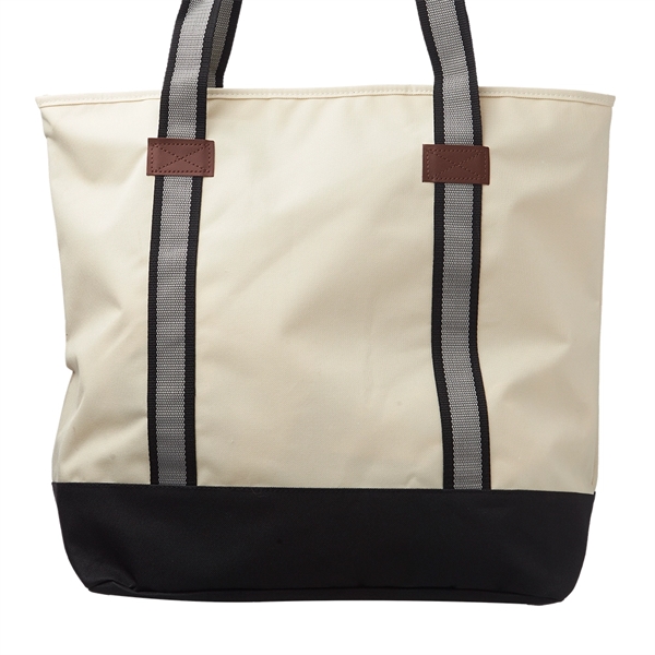 Large Sea Coast Polyester Tote Bags - Large Sea Coast Polyester Tote Bags - Image 5 of 6