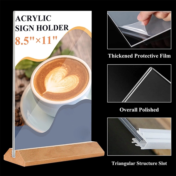 Acrylic Sign Holder 8.5 X 11In - Acrylic Sign Holder 8.5 X 11In - Image 2 of 5