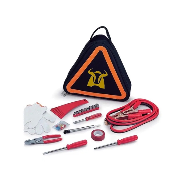 Emergency Roadside Kit in Triangular Shaped Tote Bag - Emergency Roadside Kit in Triangular Shaped Tote Bag - Image 0 of 3