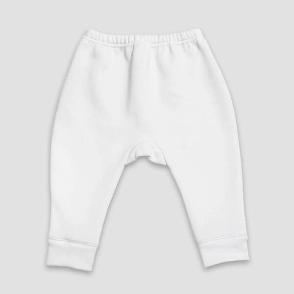 Baby Fleece Jogger Pants White- Laughing Giraffe® - Baby Fleece Jogger Pants White- Laughing Giraffe® - Image 0 of 0