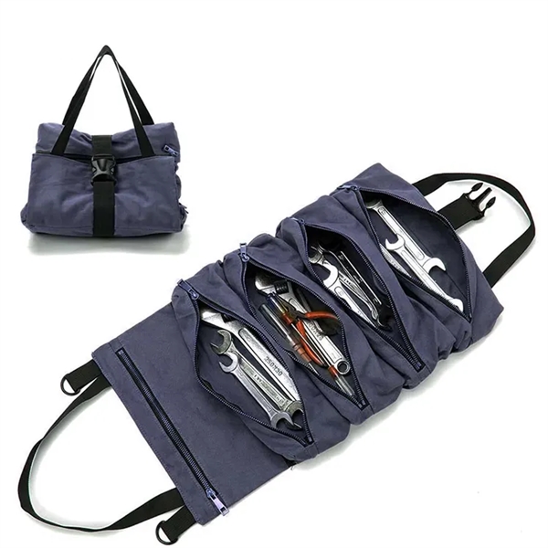 Tool Roll Up Canvas Storage Bag - Tool Roll Up Canvas Storage Bag - Image 2 of 6