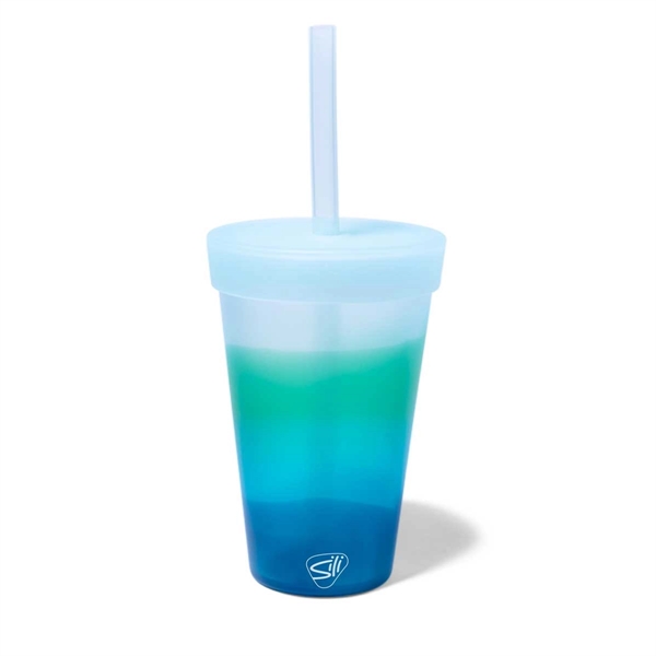 16 oz Silicone Straw Tumbler - 16 oz Silicone Straw Tumbler - Image 1 of 13