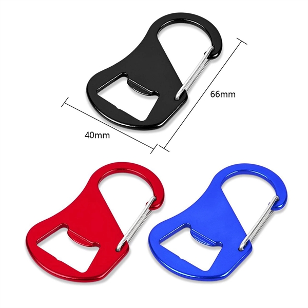 Aluminum Carabiner with Bottle Opener - Aluminum Carabiner with Bottle Opener - Image 0 of 9