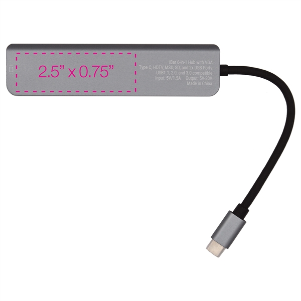 iBar 6-in-1 Hub with HDMI - iBar 6-in-1 Hub with HDMI - Image 5 of 7