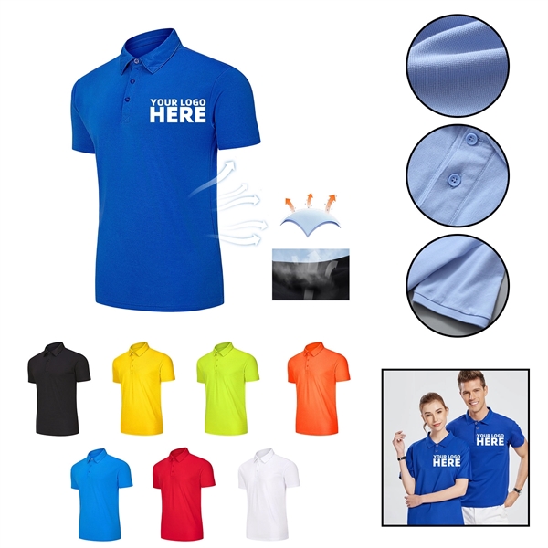 Unisex Polo Shirt Quick Dry Jersey Golf Shirt - Unisex Polo Shirt Quick Dry Jersey Golf Shirt - Image 0 of 8