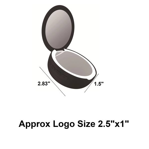 Lighted Makeup Mirror Wireless Bluetooth Speaker - Lighted Makeup Mirror Wireless Bluetooth Speaker - Image 1 of 6
