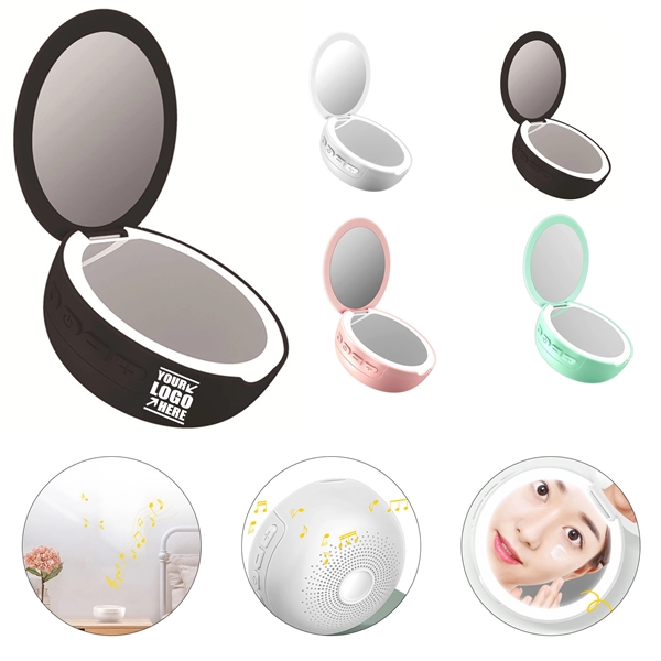 Lighted Makeup Mirror Wireless Bluetooth Speaker - Lighted Makeup Mirror Wireless Bluetooth Speaker - Image 0 of 6
