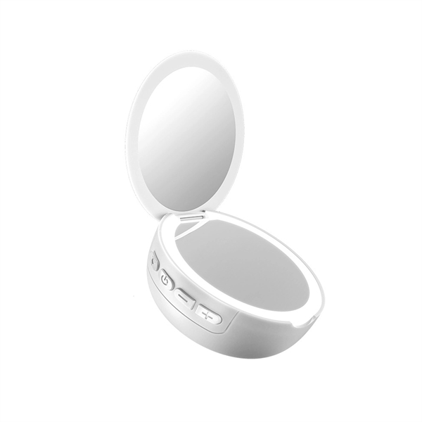 Lighted Makeup Mirror Wireless Bluetooth Speaker - Lighted Makeup Mirror Wireless Bluetooth Speaker - Image 3 of 6