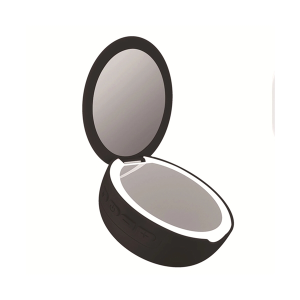 Lighted Makeup Mirror Wireless Bluetooth Speaker - Lighted Makeup Mirror Wireless Bluetooth Speaker - Image 2 of 6