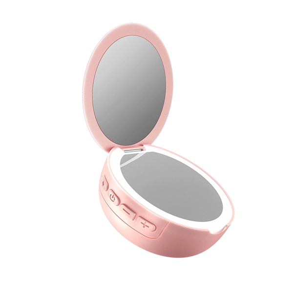 Lighted Makeup Mirror Wireless Bluetooth Speaker - Lighted Makeup Mirror Wireless Bluetooth Speaker - Image 4 of 6