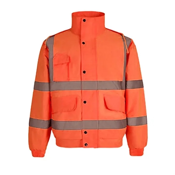 Waterproof Safety Reflective Cotton Jacket - Waterproof Safety Reflective Cotton Jacket - Image 6 of 7