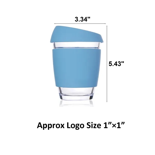 Reusable Glass Coffee Cup with Sleeve - Reusable Glass Coffee Cup with Sleeve - Image 1 of 7