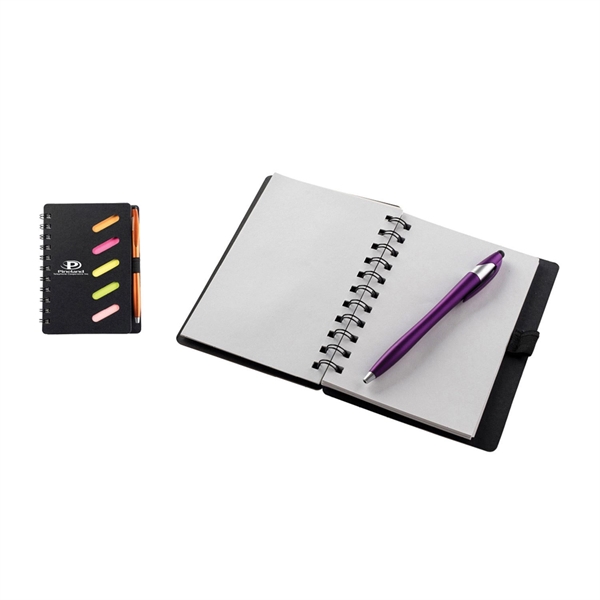 Black Cardboard Paper Journal Notebook Pen - Black Cardboard Paper Journal Notebook Pen - Image 3 of 3