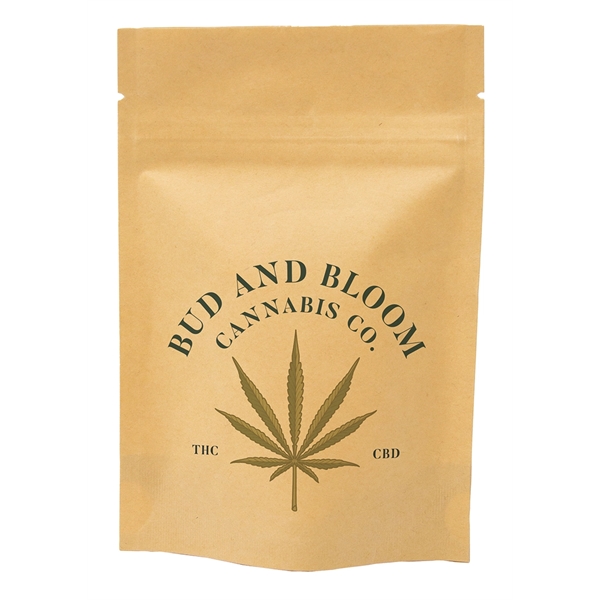 Full Color Stand Up Kraft Pouches with Clear Back - Full Color Stand Up Kraft Pouches with Clear Back - Image 6 of 6