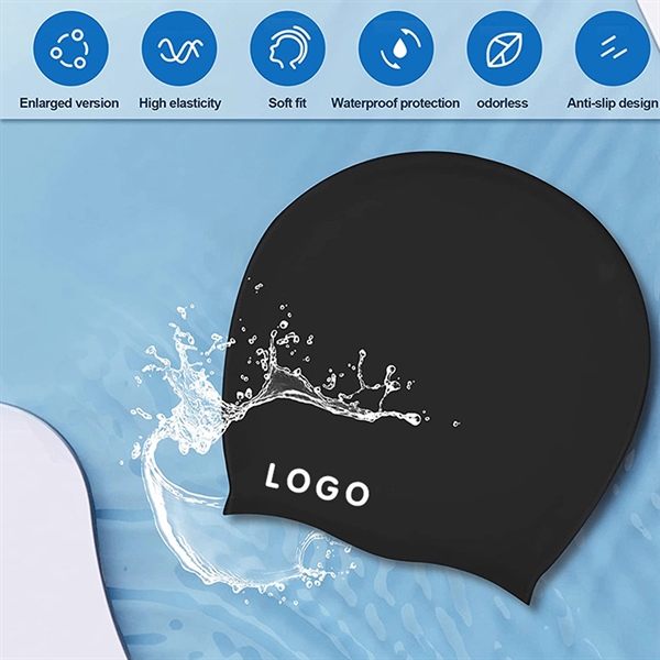 Large Silicone Swim Cap - Large Silicone Swim Cap - Image 1 of 3