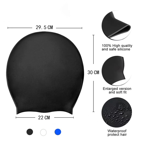 Large Silicone Swim Cap - Large Silicone Swim Cap - Image 2 of 3