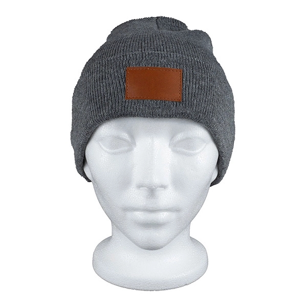 Fashion and Performance Knit Cuffed Toque with Patch - Fashion and Performance Knit Cuffed Toque with Patch - Image 10 of 22