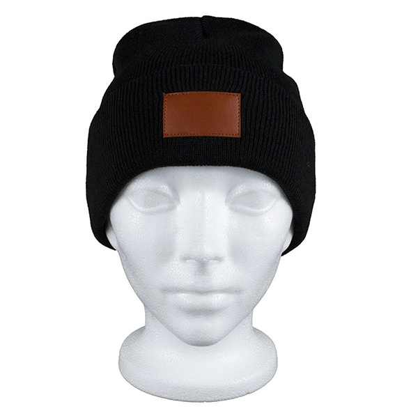 Custom TIBURON Fashion and Performance Knit Cuffed Beanie w/ Patch