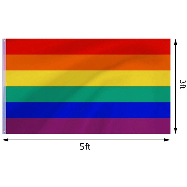 3x5 Ft LGBTQ Pride Rainbow Flag - 3x5 Ft LGBTQ Pride Rainbow Flag - Image 1 of 5