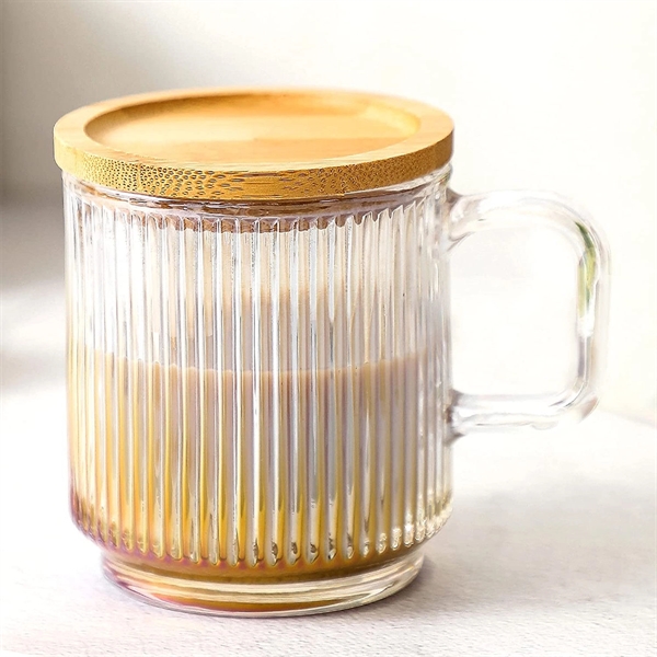 Iridescent Glass Coffee Mug With Lid - Iridescent Glass Coffee Mug With Lid - Image 2 of 3