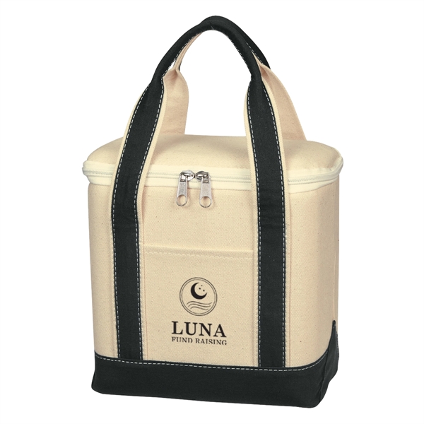 Small Cotton Canvas Cooler Bag - Small Cotton Canvas Cooler Bag - Image 1 of 17