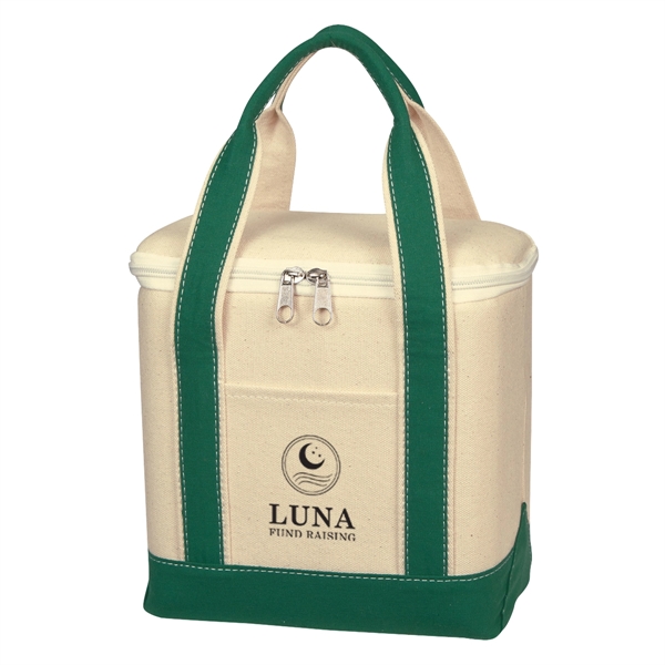 Small Cotton Canvas Cooler Bag - Small Cotton Canvas Cooler Bag - Image 2 of 17