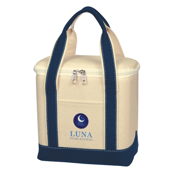 Small Cotton Canvas Cooler Bag - Small Cotton Canvas Cooler Bag - Image 7 of 17