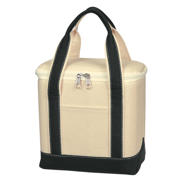 Small Cotton Canvas Cooler Bag - Small Cotton Canvas Cooler Bag - Image 9 of 17