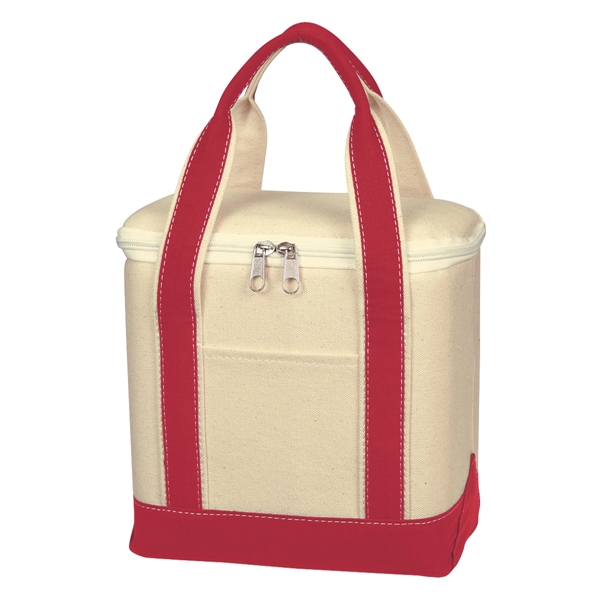Small Cotton Canvas Cooler Bag - Small Cotton Canvas Cooler Bag - Image 12 of 17