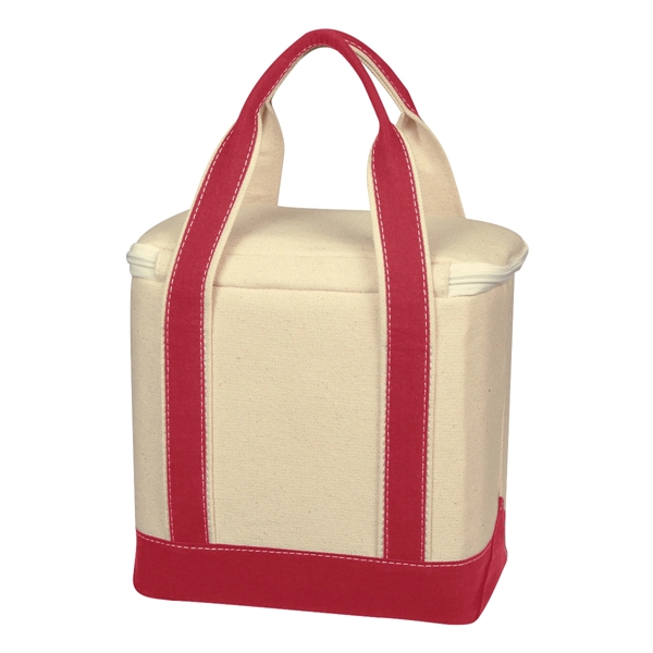 Small Cotton Canvas Cooler Bag - Small Cotton Canvas Cooler Bag - Image 16 of 17