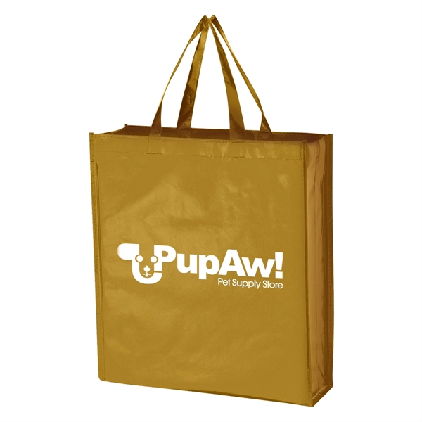 Metallic Non-Woven Shopper Tote Bag - Metallic Non-Woven Shopper Tote Bag - Image 2 of 9