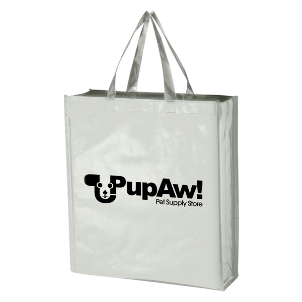 Metallic Non-Woven Shopper Tote Bag - Metallic Non-Woven Shopper Tote Bag - Image 3 of 9