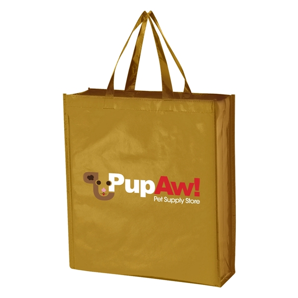 Metallic Non-Woven Shopper Tote Bag - Metallic Non-Woven Shopper Tote Bag - Image 5 of 9