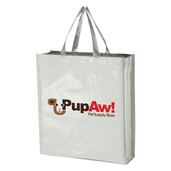 Metallic Non-Woven Shopper Tote Bag - Metallic Non-Woven Shopper Tote Bag - Image 6 of 9