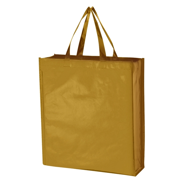 Metallic Non-Woven Shopper Tote Bag - Metallic Non-Woven Shopper Tote Bag - Image 8 of 9