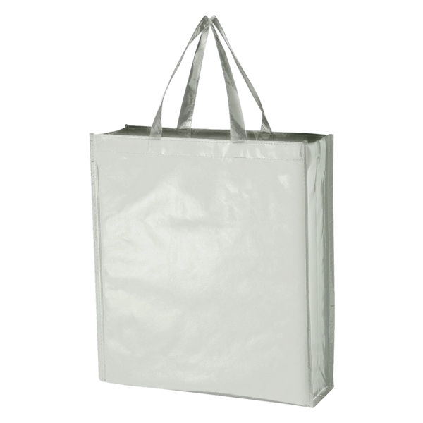 Metallic Non-Woven Shopper Tote Bag - Metallic Non-Woven Shopper Tote Bag - Image 9 of 9