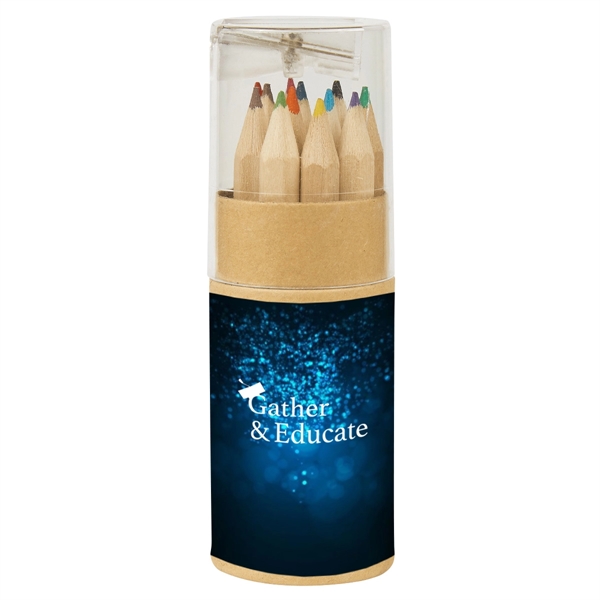 12-Piece Colored Pencil Set In Tube With Sharpener - 12-Piece Colored Pencil Set In Tube With Sharpener - Image 3 of 7