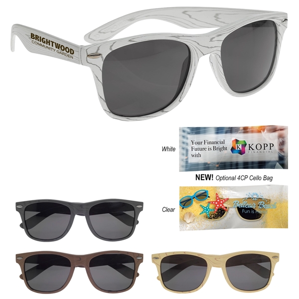 Designer Collection Woodtone Malibu Sunglasses - Designer Collection Woodtone Malibu Sunglasses - Image 0 of 19