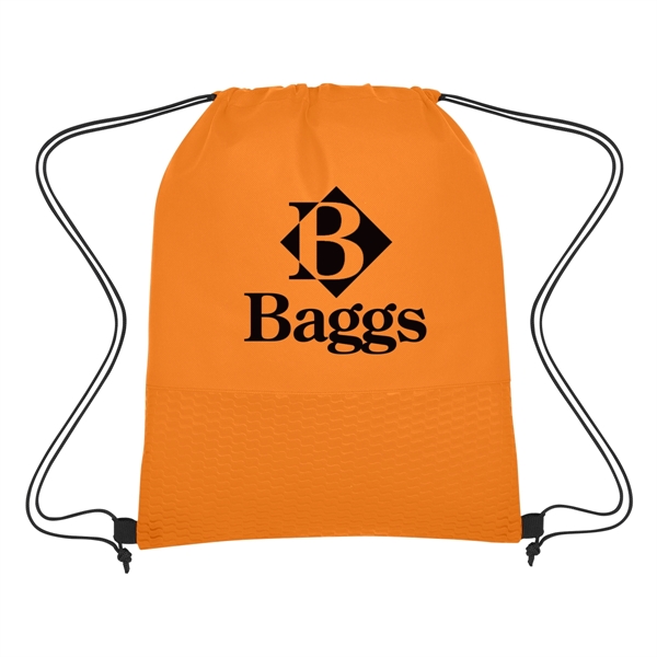 Wave Design Non-Woven Drawstring Bag - Wave Design Non-Woven Drawstring Bag - Image 4 of 24