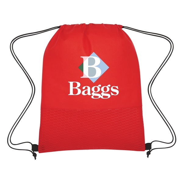 Wave Design Non-Woven Drawstring Bag - Wave Design Non-Woven Drawstring Bag - Image 11 of 24