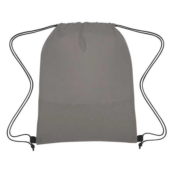 Wave Design Non-Woven Drawstring Bag - Wave Design Non-Woven Drawstring Bag - Image 14 of 24