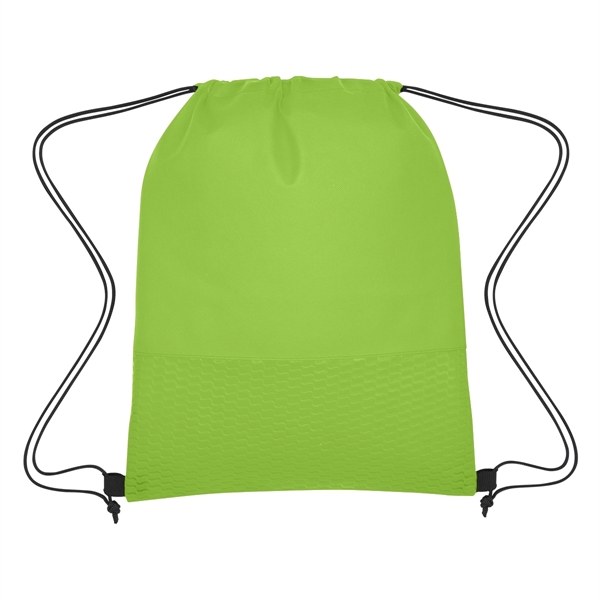 Wave Design Non-Woven Drawstring Bag - Wave Design Non-Woven Drawstring Bag - Image 15 of 24