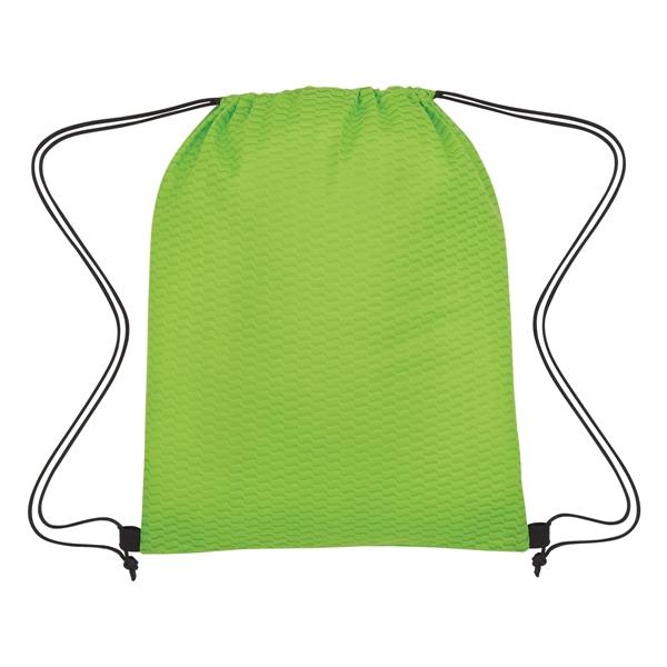 Wave Design Non-Woven Drawstring Bag - Wave Design Non-Woven Drawstring Bag - Image 21 of 24