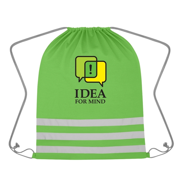 Reflective Safety Drawstring Bag - Reflective Safety Drawstring Bag - Image 6 of 13